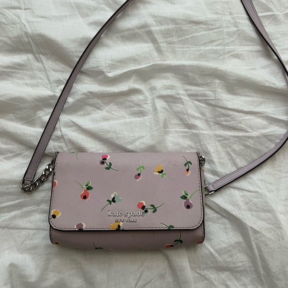 COPY - FLORAL PRINT PURPLE KATE SPADE PURSE